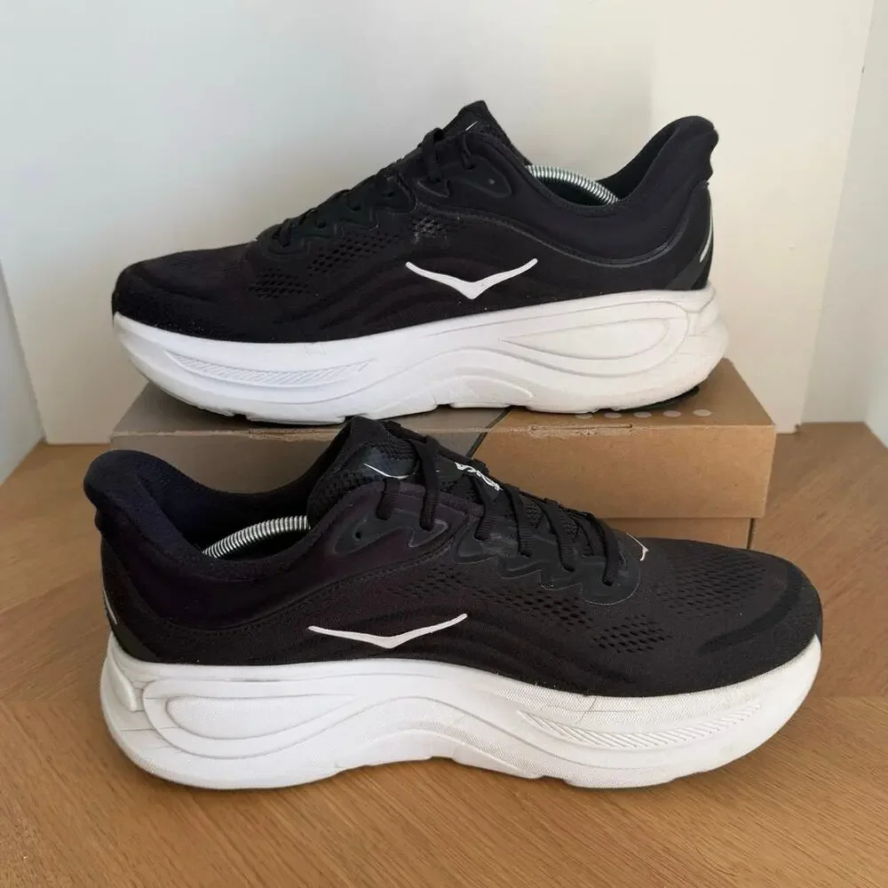 HOKA ONE ONE Bondi 9 Black/White Men Running Sneakers- SZ 13 Wide